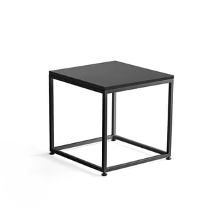 Soffbord MOOD, 500x500 mm, svart, svart stativ