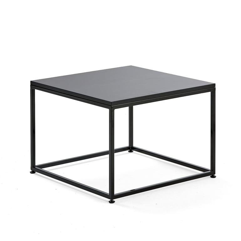 Sohvapöytä MOOD, 700x700 mm, musta, musta jalusta | AJ Tuotteet
