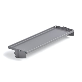 Angled metal shelf for workbench MOTION, 645x210 mm