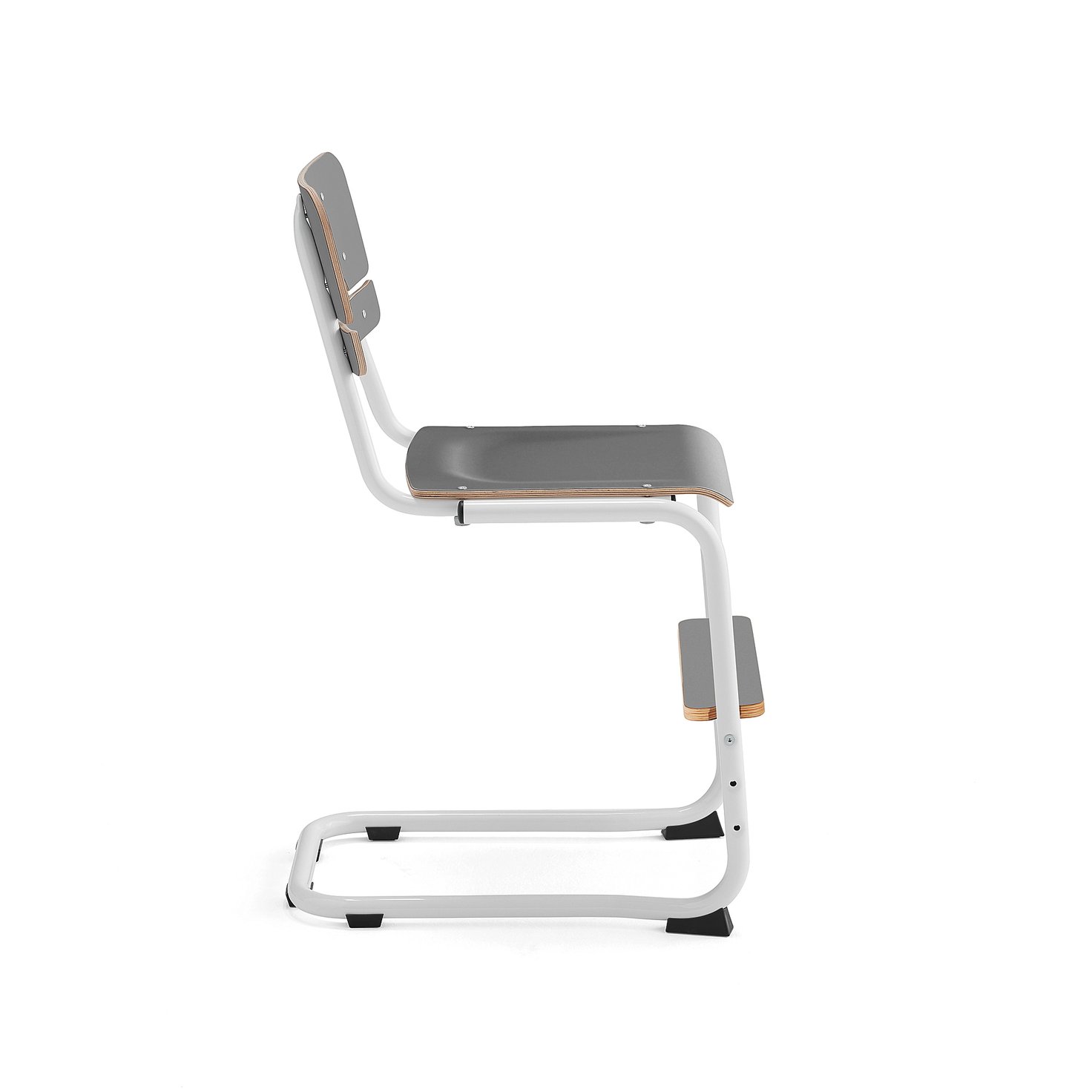 Classroom chair LEGERE III, H 500 mm, white, anthracite AJ Products