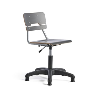 Chair LEGERE height adjustable, small seat, with glidefeet, H 400-520 mm, anthracite