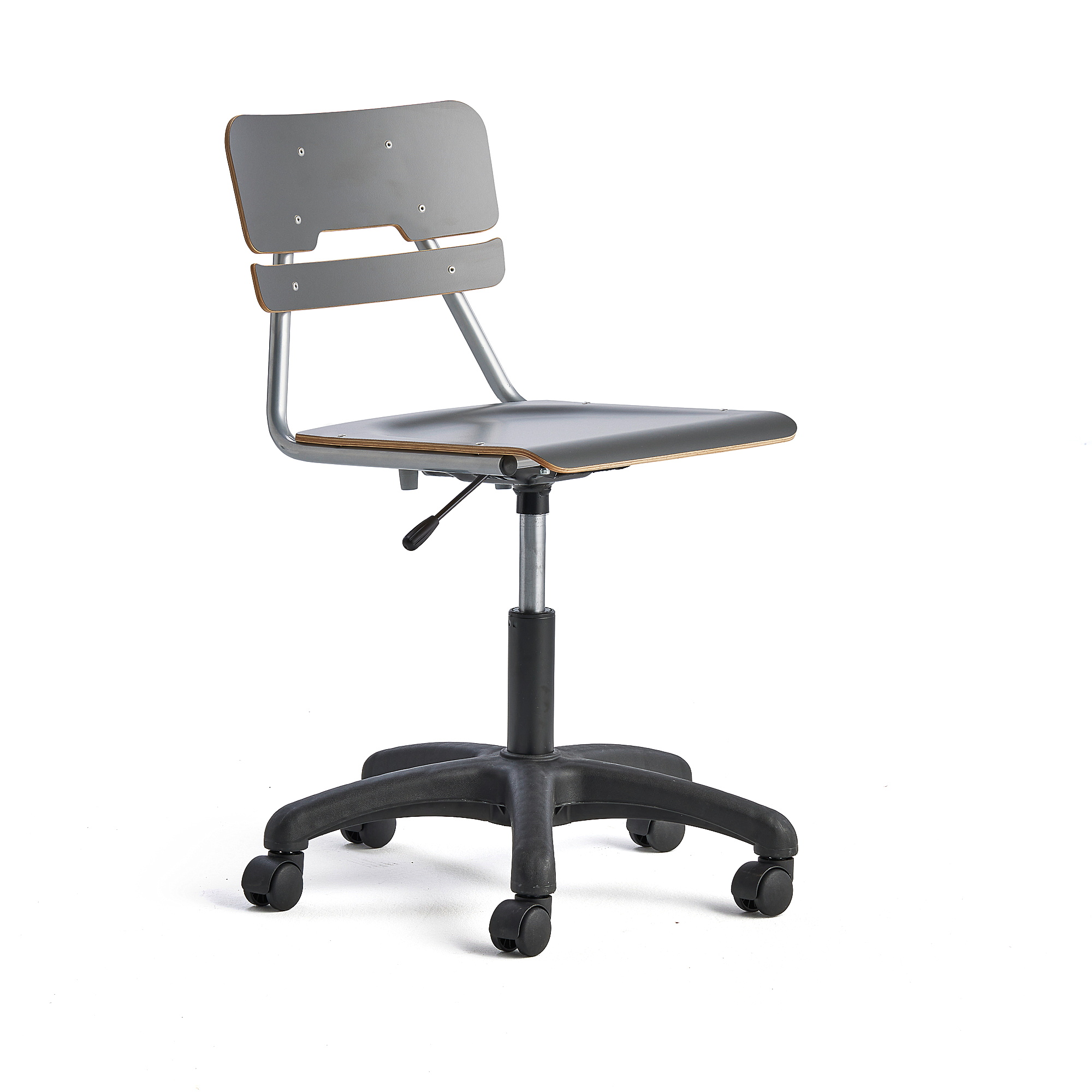 Chair LEGERE height adjustable large seat with wheels H 430 550