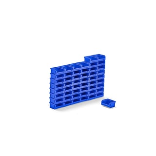 Sichtlagerkasten APART, 90 x 105 x 55 mm, blau, 50 Stk./Packung