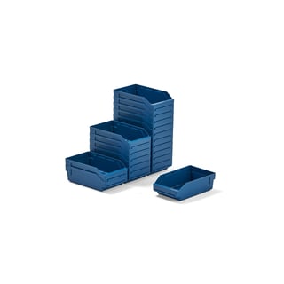 Magazijnbakken REACH, 300 x 180 x 95 mm, 20 stuks, blauw