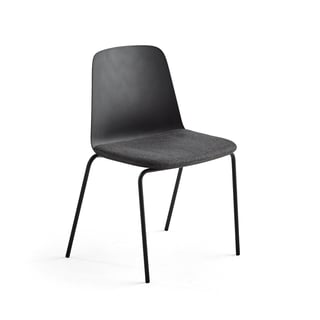 Židle LANGFORD, rovné nohy, černá/antracitově šedá