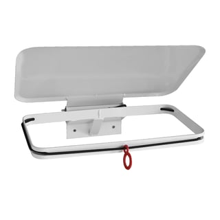 Wall mounted refuse sack holder, 430x340x100 mm, white