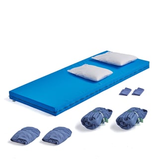Diendusas gultasveļas un matrača komplekts EXTRA, poliestera šķiedras, zils