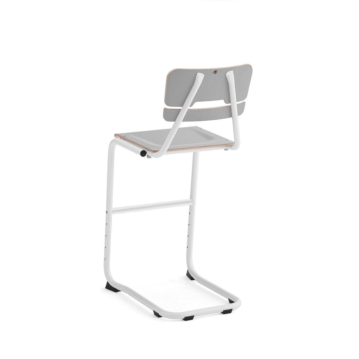 Classroom chair LEGERE I, H 650 mm, white, grey AJ Products