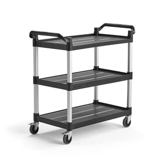 Shelf trolley MOVE, 3 shelves, 1010x490x980 mm