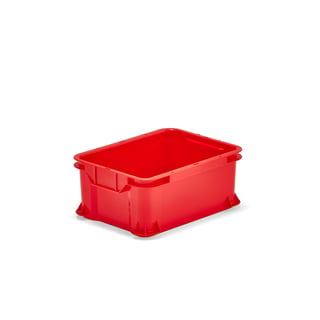 Prepravka plastová PRYCE, 400x300x165 mm, 14 L, červená