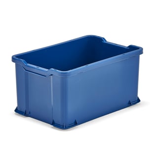 Plastkasse PRYCE, 54 liter, 600x400x300 mm, blå