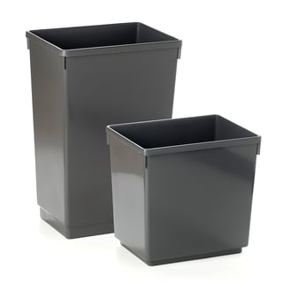 Recycling bin TOM, 565x375x280 mm, 50 L, dark grey