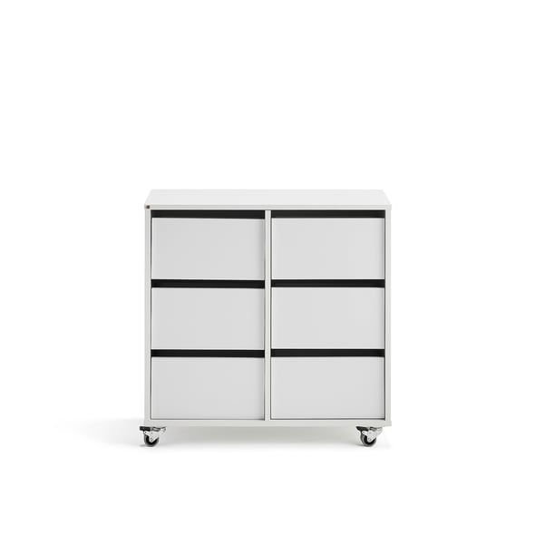 Student storage CASPER, 6 drawers, white | AJ Products