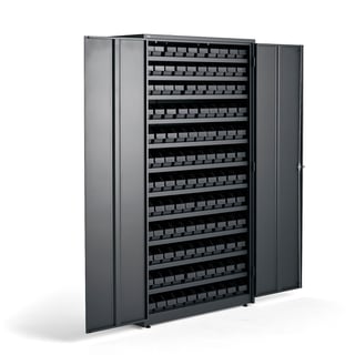Small parts cabinet REACH + SUPPLY, 120 bins, 1900x1020x500 mm