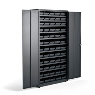 Small parts cabinet REACH + SUPPLY, 60 bins, 1900x1020x500 mm