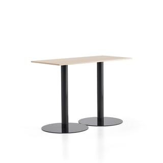 Barový stůl ALVA, 1400x700x1000 mm, antracitová, bříza