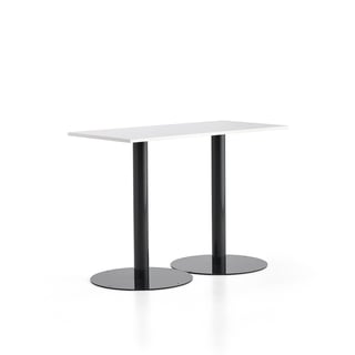 Barový stôl ALVA, 1400x700x1000 mm, antracit, biela