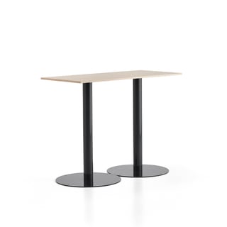 Barový stůl ALVA, 1400x700x1100 mm, antracitová, bříza