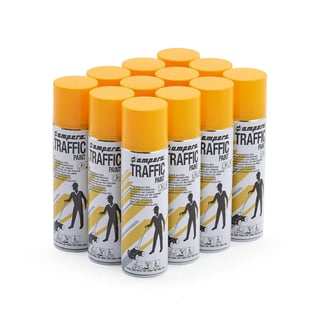 Line marking paint, 12-pack, 500 ml, yellow