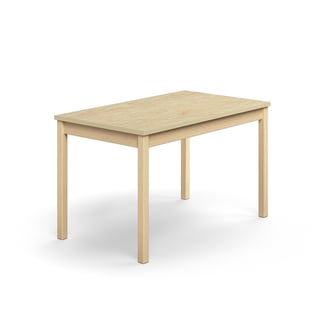 Stół DECIBEL, 1200x700x720 mm, beżowe linoleum, brzoza