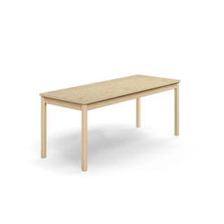 Table DECIBEL, 1800x700x720 mm, beige linoleum, birch