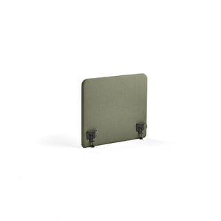 Bordsskärm ZONE, inkl. svarta beslag, 800X650x36 mm, tyg Rivet, grönblå