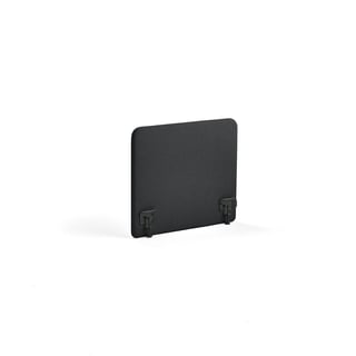 Bordsskärm ZONE, inkl. svarta beslag, 800X650x36 mm, tyg Rivet, antracitgrå