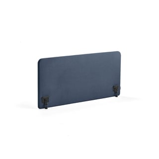Bordskærm ZONE, inkl. sorte beslag, 1400X650x36 mm, stof Hush, marineblå