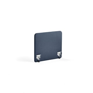 Bordskærm ZONE, inkl. hvide beslag, 800X650x36 mm, stof Hush, marineblå