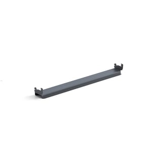 Small parts bin hanging rail for workbench ROBUST/SOLID, 670 mm, dark grey