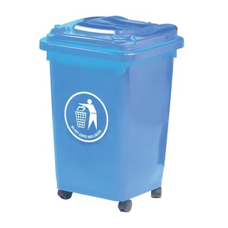 Small wheelie bin, 650x420x470 mm, 50 L, blue