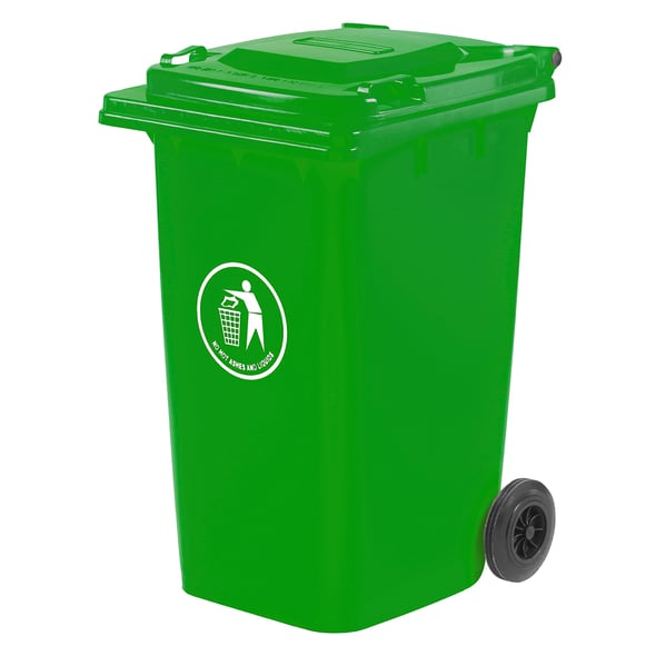 Universal wheelie bin, 1000x590x750 mm, 240 L, green AJ Products