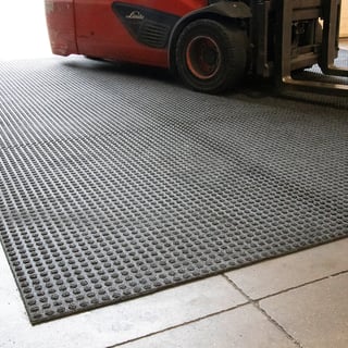 Forklift truck door mat SUPERDRY HEAVY, 1150 x 1800 mm, charcoal