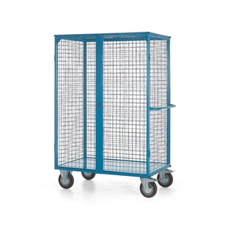 Heavy duty distribution trolley, steel base, 500 kg load, 1790x1270x750 mm