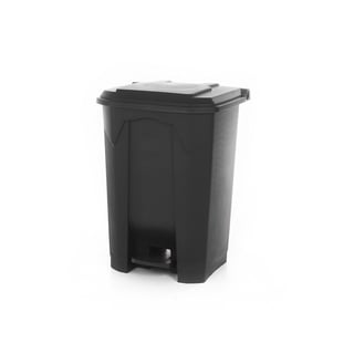 Pedal bin with coloured lid, 80 L, dark grey
