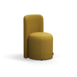 Pouffe VARIETY, with backrest, fabric Blues CSII, gold