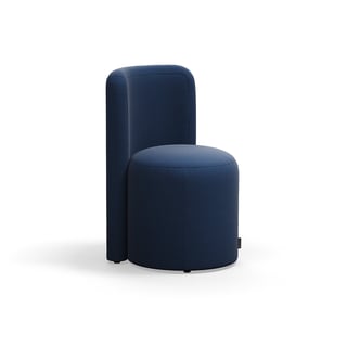 Pouffe VARIETY, with backrest, fabric Pod CS, navy blue