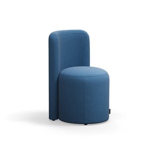 Pouffe VARIETY, with backrest, fabric Pod CS, blue