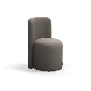 Pouffe VARIETY, with backrest, fabric Pod CS, taupe