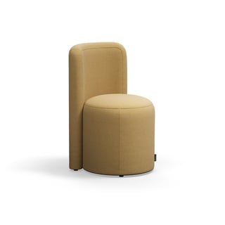 Sitzhocker VARIETY, mit Rückenlehne, Stoff Pod CS, gelb