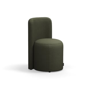 Pouffe VARIETY, with backrest, fabric Blues CSII, olive
