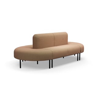 Sofa VARIETY, double-sided oval, fabric Blues CSII, turquoise/orange