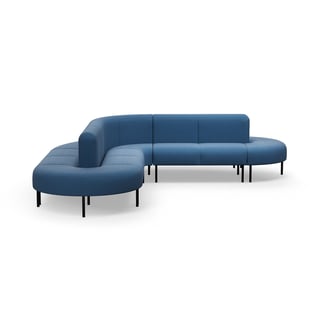 Dīvāns VARIETY, L veida atvērts dizains, audums Pod CS, zils