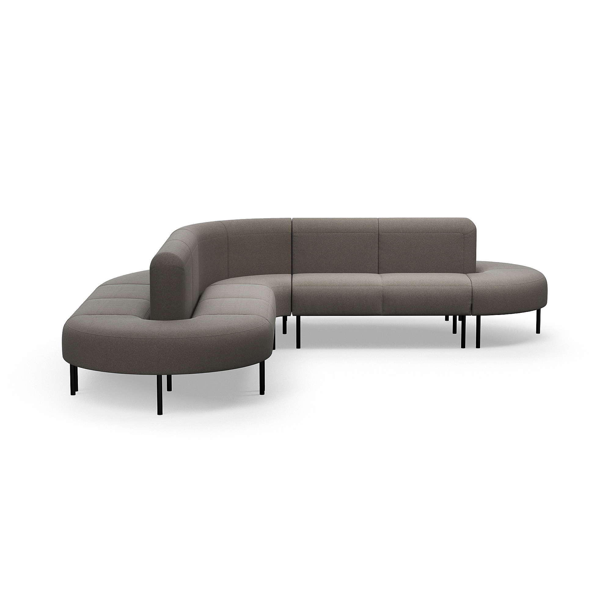 Curved double 2024 sided sofa