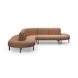 Sofa VARIETY, double-sided L-shape, fabric Blues CSII, turquoise/orange
