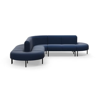 Sofa VARIETY, L-formet, stoff Pod CS, marineblå