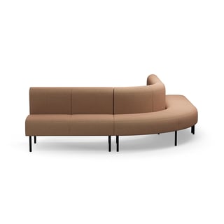 Sofa VARIETY, 90° udadvendt hjørne, stof Blues CSII, turkis/orange