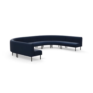 Sofa VARIETY, U-formet, stoff Pod CS, marineblå