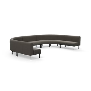 Sofa VARIETY, U-Form, Stoff Pod CS, taupe