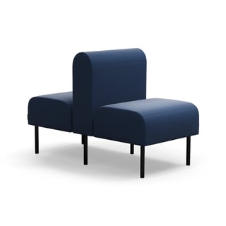 Modular sofa VARIETY, 1-seater, double, fabric Pod CS, navy blue
